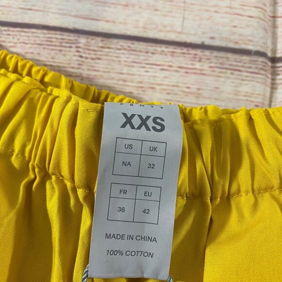 NWT Savage X Fenty Women's Yellow Floral Trim High Waist Shorts - XXS - Picture 4 of 14